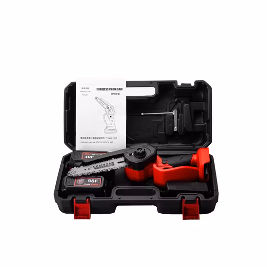 電動工具 6 インチ 21V ポータブルハンドヘルドリチウム電池チェーンソー電動ミニチェーンソーガーデン用